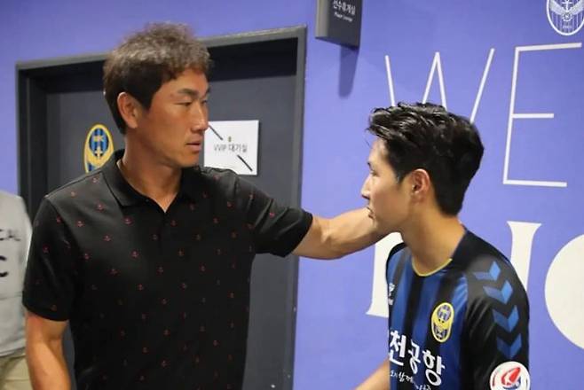 고(故) 유상철 감독과 이강인(PSG)/ 조선DB