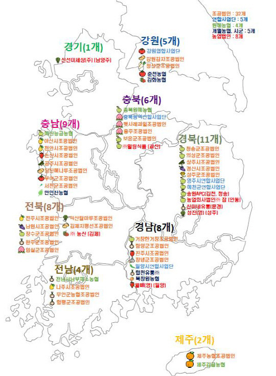 지자체 광역화 계획 수립 분포도. 자료=농식품부 제공