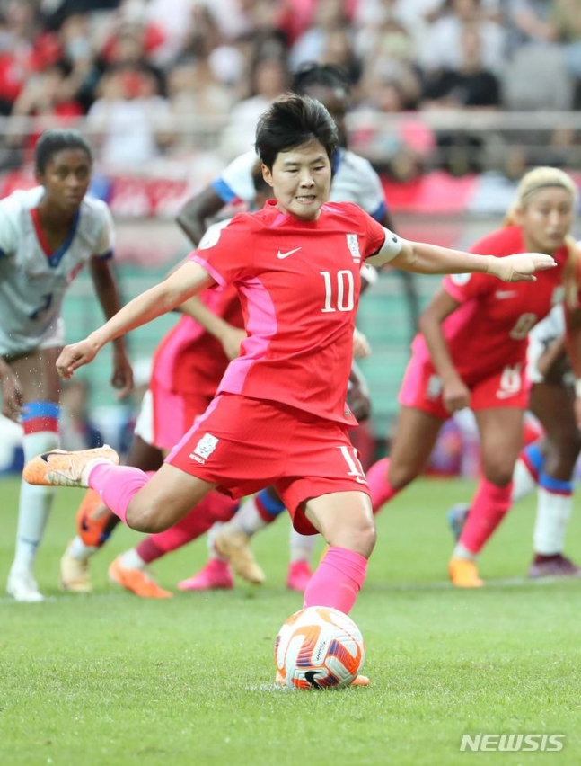 한국 여자 축구대표팀 공격수 지소연. /사진=뉴시스