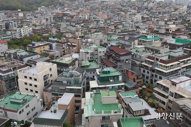 지난 4월 서울 강서구 빌라 밀집 지역의 모습. 한수빈 기자