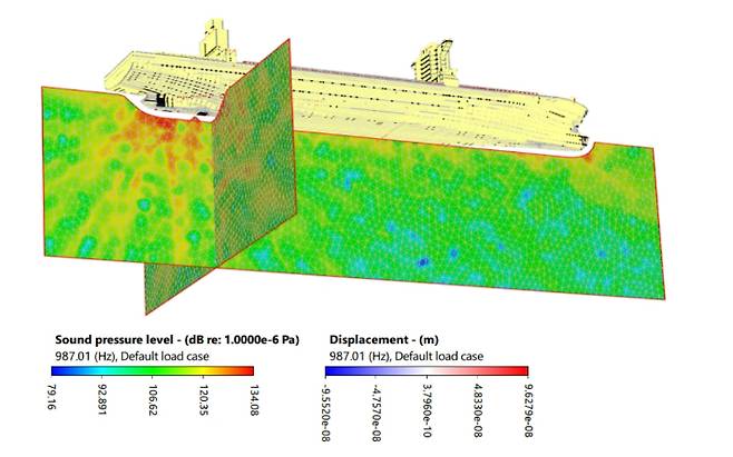 삼성중공업의 소음방사소음 해석 프로그램 화면 모습. 삼성중공업 제공