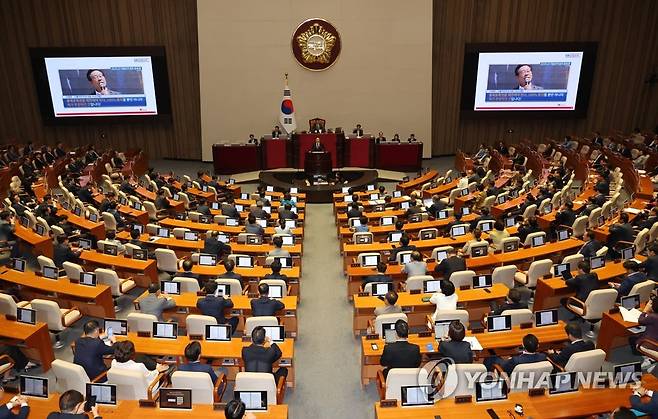 국회 본회의장 모습 [연합뉴스 자료사진}