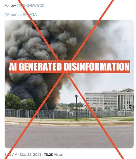 지난 5월 가짜 뉴스 사진으로 뉴욕 증시가 들썩였다. (연합뉴스)