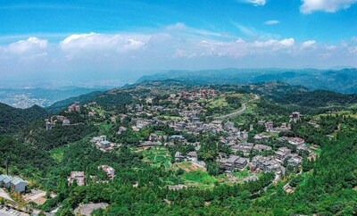 An aerial view of Kuliang. (Photo by Lin Shuangwei) (PRNewsfoto/People's Daily)