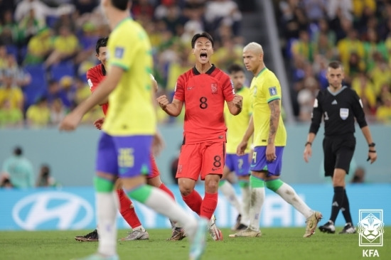 브라질도 놀라게 한 백승호의 대포알 슈팅. 항저우도 놀라게 할 수 있을까. 사진=대한축구협회 제공