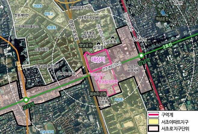 서초진흥아파트 재건축 위치도/사진제공=서울시