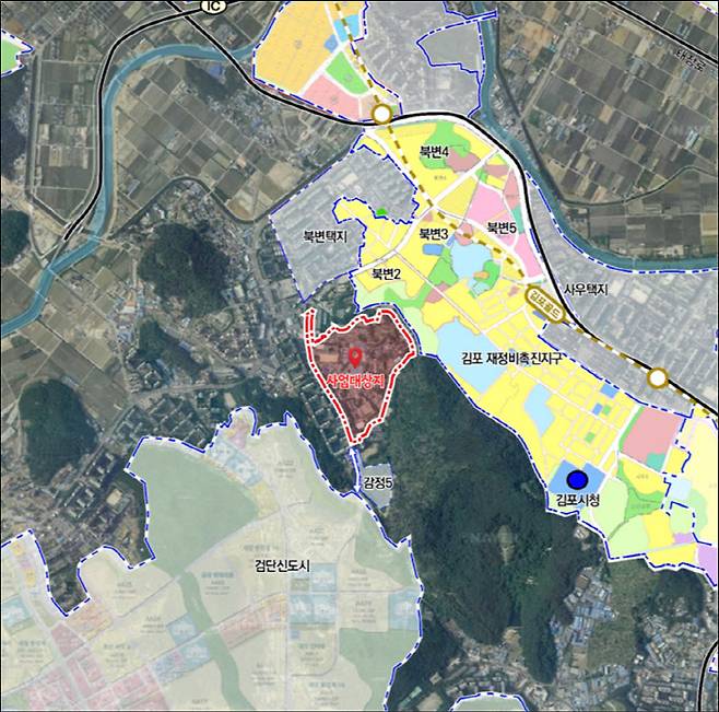 김포 감정4지구 위치도[사진=김포도시관리공사 홈페이지]