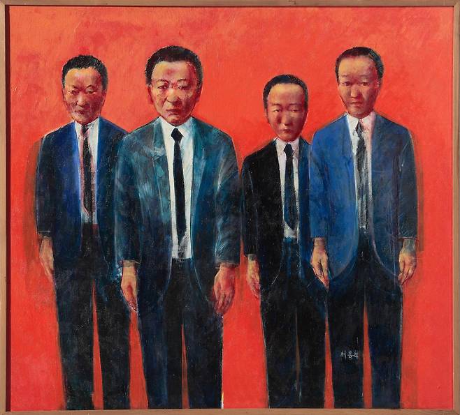 〈정치인〉, 1984, 1986, 캔버스에 유채, 90×100cm. (아트선재센터 제공)