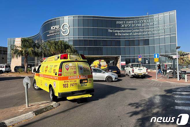 베냐민 네타냐후 이스라엘 총리가 입원한 이스라엘 텔하소머 셰바메디컬센터 응급실. 2023.07.15. ⓒ 로이터=뉴스1 ⓒ News1 정윤영 기자