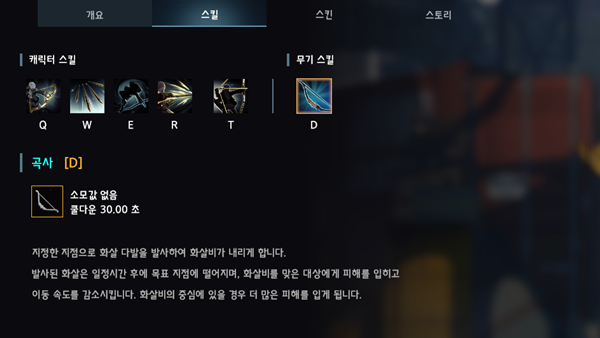 - 사용하는 무기마다 정해져있는 무기 스킬