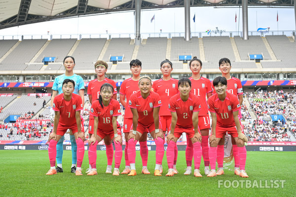 한국 여자 축구대표팀. 서형권 기자