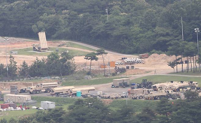 지난달 22일 경북 성주군 주한미군 고고도 미사일방어체계(THAAD·사드) 기지 모습. / 사진 = 연합뉴스