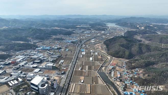 첨단 시스템 반도체 국가산단이 들어설 이동·남사읍 일대 전경(사진제공=용인시)