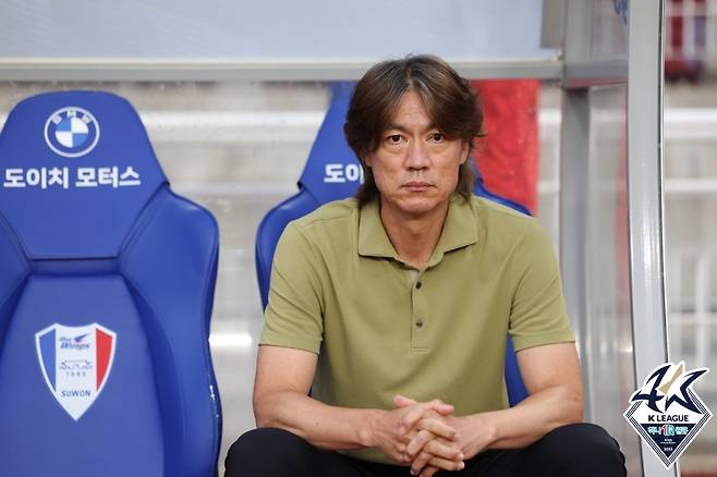 울산 현대 부임 후 처음으로 2연패를 당한 홍명보 감독.(한국프로축구연맹 제공)