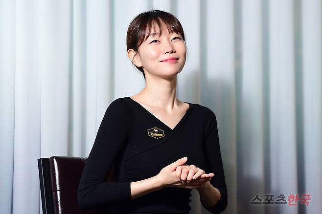 프로당구 선수 김보라가 스포츠한국과 인터뷰를 하고 있다. ⓒ이혜영 기자 lhy@hankooki.com