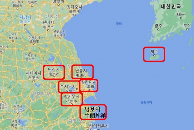 마미군 관련 지역. 동북아역사재단