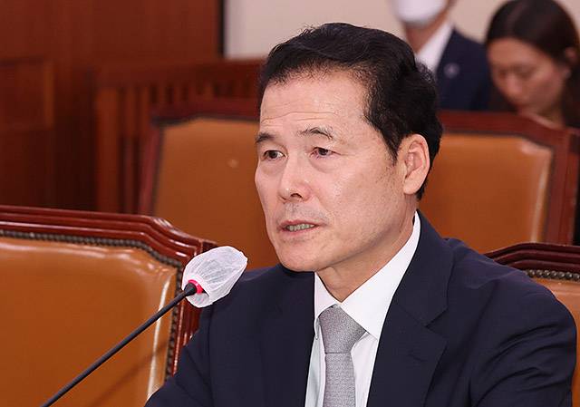 ▲ 21일 김영호 통일부 장관 후보자가 국회 인사청문회에 출석해 질문에 답하고 있다. ⓒ연합뉴스