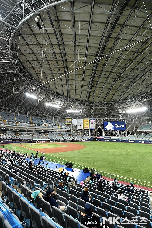 2020년 당시 코로나19 여파로 열렸던 고척돔 중립 한국시리즈 경기 장면. 사진=김재현 기자