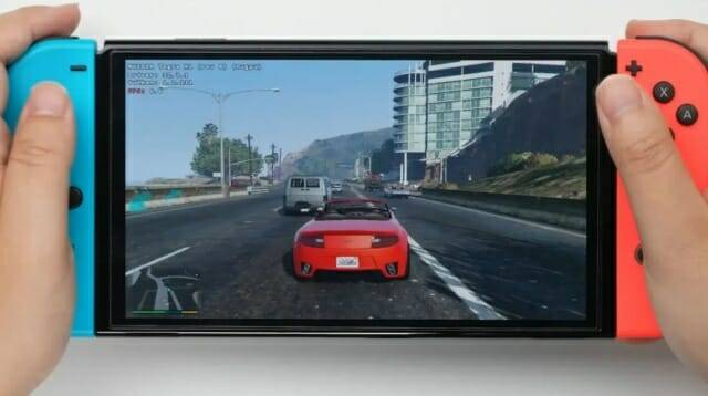 닌텐도 스위치에서 GTA5 등 게임을 돌리는 영상이 공개됐다. (사진=우튜브 @Geekerwan)