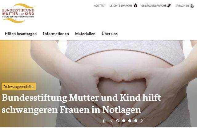 독일은 '엄마와 아이 - 태어나지 않은 아이의 보호'라는 재단을 별도로 운영하며, 임신 관련 제도적 지원에서 누락되는 이들이 없도록 챙기고 있다. 재단 홈페이지 캡처
