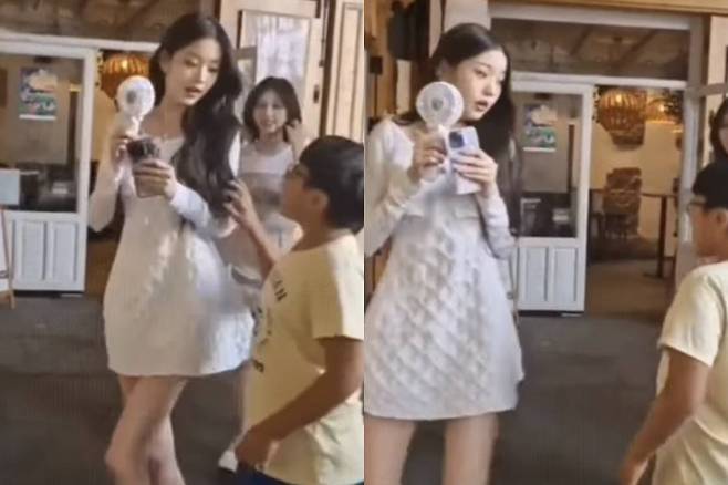 ▲ 맘케페에서 논란되고 있는 장원영 영상 캡처. 출처| 온라인 커뮤니티