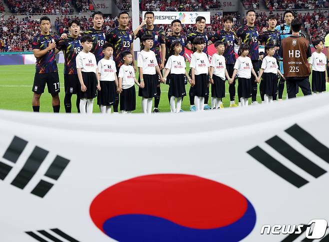 축구 대표팀이 2026 국제축구연맹(FIFA) 북중미 월드컵 2차 예선에서 중국, 태국, 싱가포르-괌 승자와 격돌한다./뉴스1 ⓒ News1 박정호 기자