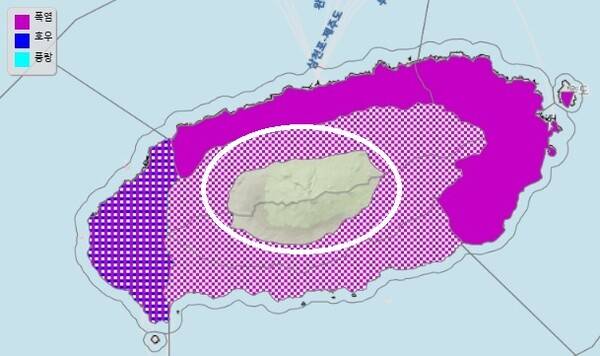 제주도 해발고도 600m 이상 산지는 폭염주의보가 내려지지 않았다.