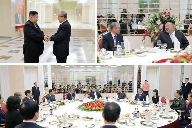 리훙중 전국인민대표대회(전인대) 상무위원회 부위원장(국회 부의장 격)이 지난 26일 북한 평양에 도착해 김정은 국무위원장을 만나 시진핑 중국 주석의 친서를 전달했다. 사진은 중국대표단과의 만남을 갖고 있는 김 위원장. /사진=뉴스1(노동신문)