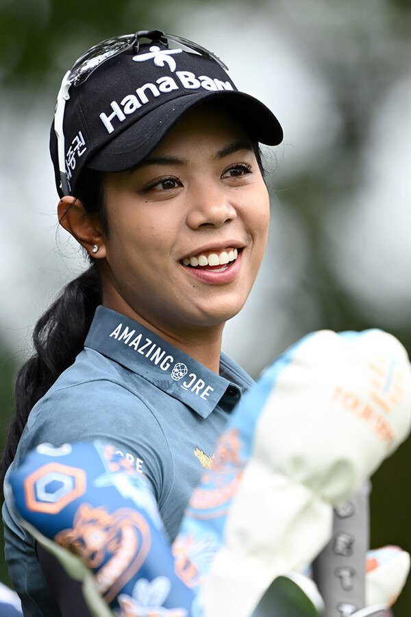 2023년 미국여자프로골프(LPGA) 투어 메이저 골프대회 아문디 에비앙 챔피언십에 출전한 패티 타바타나킷이 3라운드에서 경기하는 모습이다. 사진제공=아문디 에비앙 챔피언십_Philippe Millereau