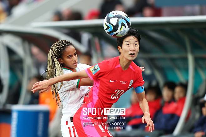 ▲ 호주•뉴질랜드 여자월드컵 조별리그 2차전에서 모로코에 패한 한국 여자축구 대표팀