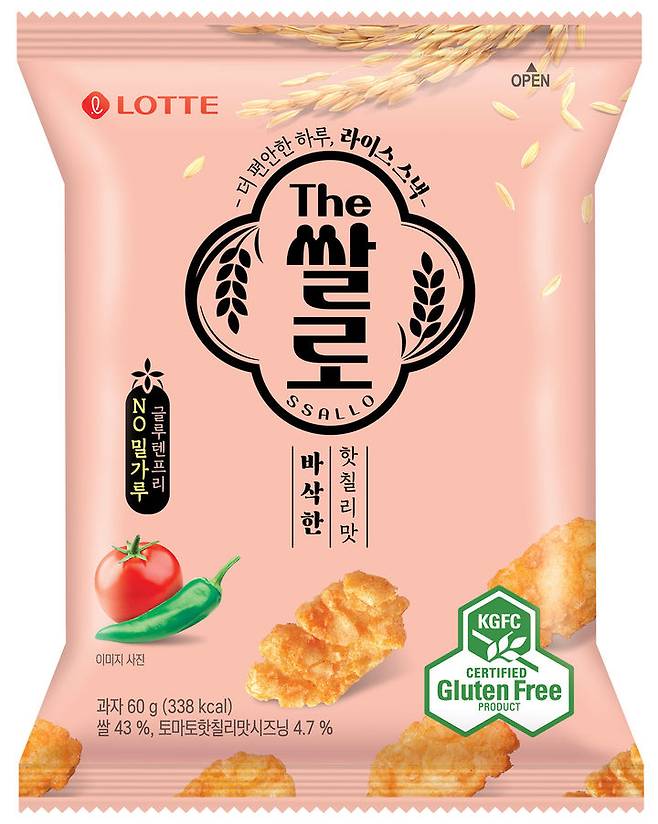 The 쌀로 바삭한 핫칠리맛. (사진=롯데웰푸드 제공) *재판매 및 DB 금지