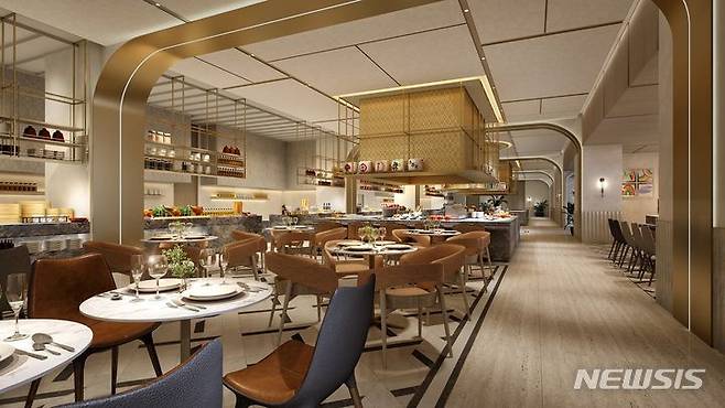 [서울=뉴시스] 리뉴얼 오픈한 롯데호텔 월드 라세느. (사진=롯데호텔 제공)