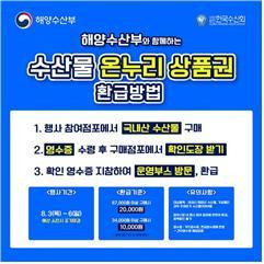 수산물 온누리 상품권 환급방법 홍보 포스터. 사진제공 | 부산시