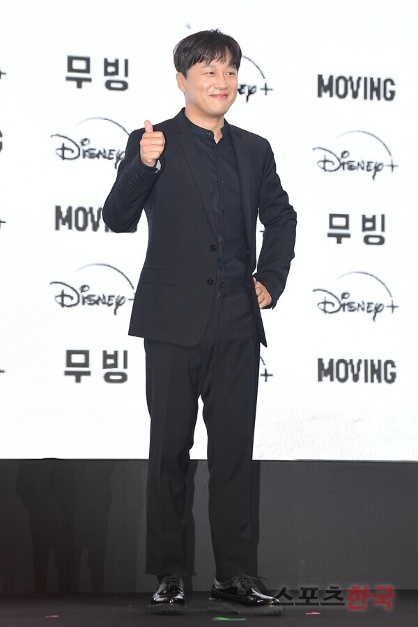 디즈니+의 오리지널 시리즈 '무빙' 제작발표회에 참석한 차태현. ⓒ이혜영 기자 lhy@hankooki.com