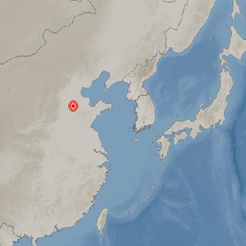 중국 산둥 지진 발생 지점 [기상청 제공]