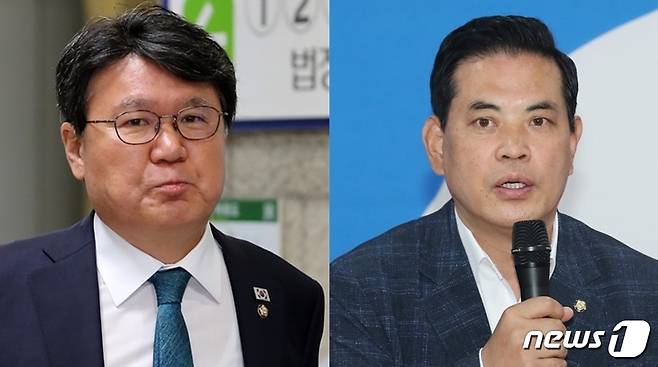 더불어민주당 황운하 의원(왼쪽)과 박영순 의원. /뉴스1 ⓒNews1 DB