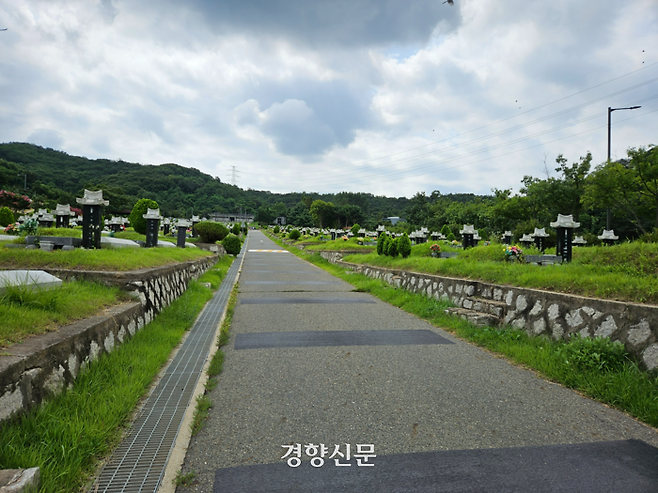 7일 오전 인천 미추홀구 전세사기 피해자 송경민씨(가명)가 남편과 이별한 인천 가족공원. 김송이 기자