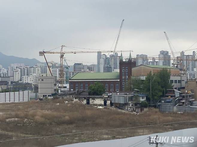 사랑제일교회와 장위10구역 재개발 부지. 쿠키뉴스 자료사진