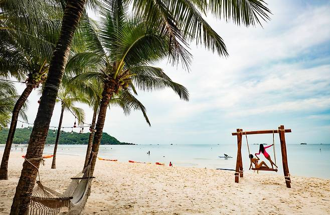 '프리미어 레지던스 푸꾸옥 에메랄드 베이 리조트' 프라이빗 해변. [사진/백승렬 기자]