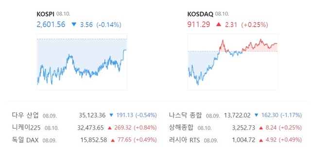 10일 코스닥은 개인의 매수세가 이어지면서 2거래일 연속 상승 마감했다. /네이버 증권 캡처