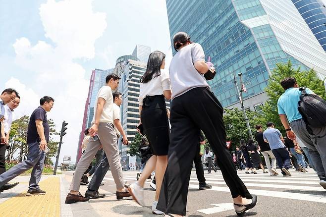 여의도 직장인들 모습. 사진=최혁 기자