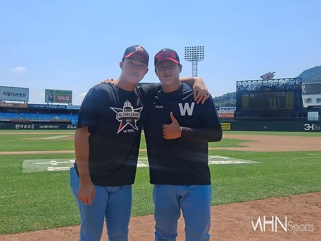 휘문고 투-타의 중심, 이승민-김휘건 듀오. 사진ⓒ김현희 기자