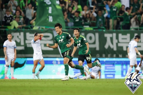 세리머니하는 한교원 [한국프로축구연맹 제공. 재판매 및 DB금지]