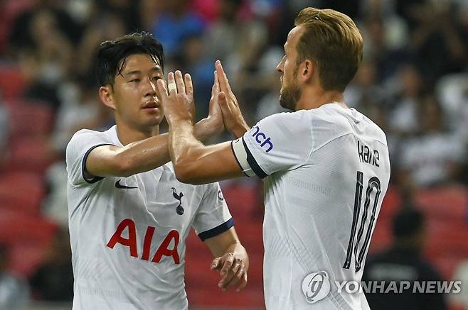 손흥민과 해리 케인 [AFP=연합뉴스 자료사진. 재판매 및 DB금지]