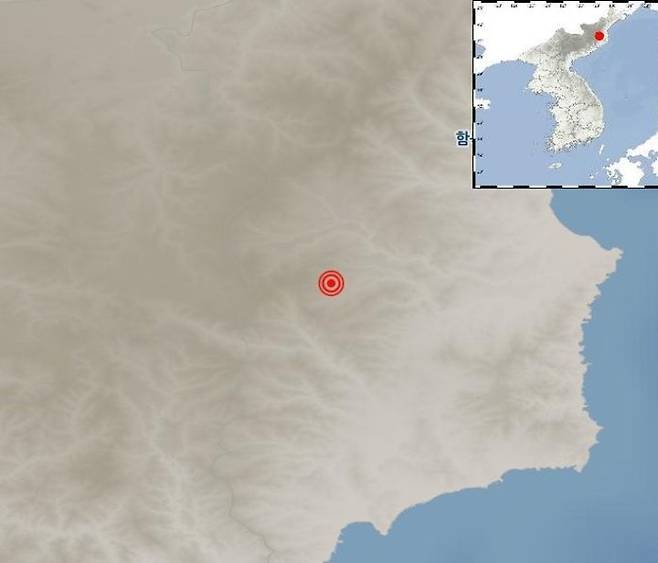 [서울=뉴시스] 13일 오전 3시13분37초 북한 함경북도 길주 북북서쪽 40㎞ 지역에서 규모 2.7의 지진이 발생했다. (사진=기상청) 2023.08.13. *재판매 및 DB 금지