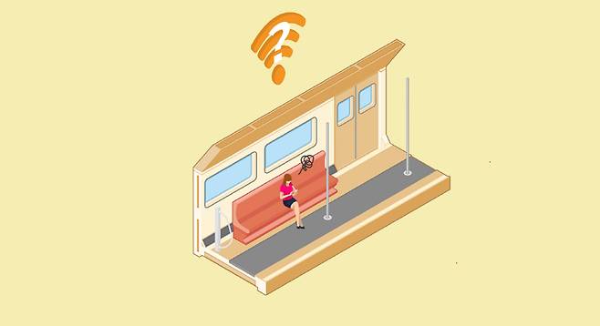 알뜰폰도 지하철에서 와이파이를 쓸 수 있다.[일러스트=더스쿠프 포토, 게티이미지뱅크]
