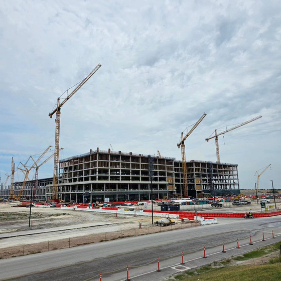 Samsung's chip factory in Taylor, Texas under construction [KYUNG KYE-HYUN'S INSTAGRAM ACCOUNT]