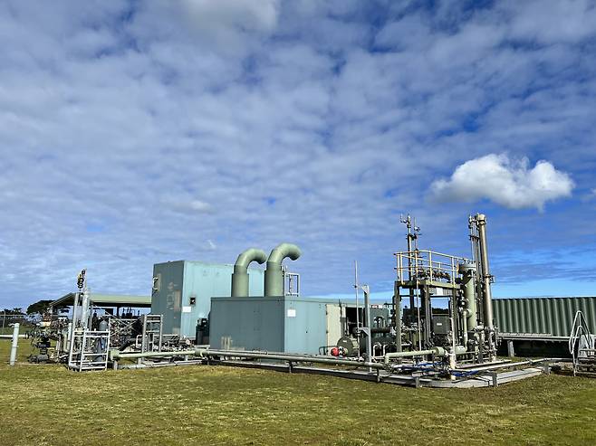 지난 15일 찾은 호주 오트웨이 국제 CCS(탄소 포집·저장) 실증센터 내 이산화탄소 가스전 [김은희 기자]