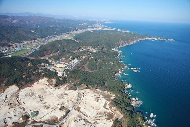 원전부지 해제지역인 삼척시  근덕면 동막리, 부남리 일원 전경.  삼척시 제공