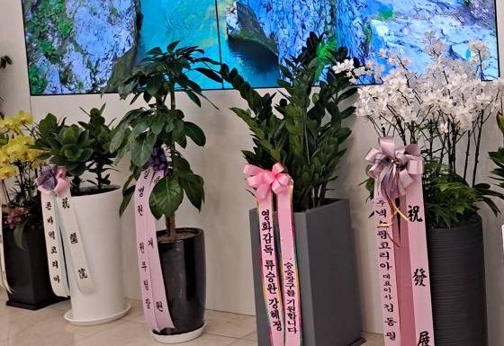 해당 병원 홈페이지에 올려 진 개원 축하 화환 속에 영화감독 류승완과 영화제작자 강혜정 부부 이름도 보인다. [해당 병원 홈페이지]